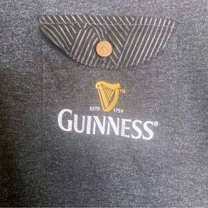 Guinness Charcoal Gray Polo with Gold Accents Men's Sz M Short‎ Sleeve Irish